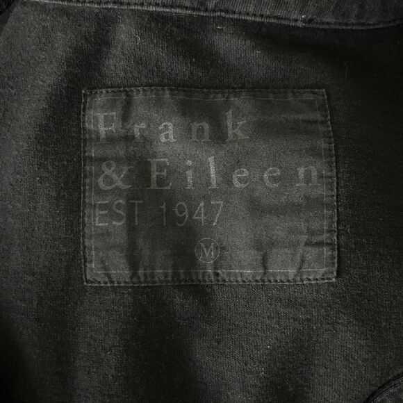 Frank & Eileen Patrick Popover Henley Heritage Jersey in Black Size Medium - Picture 5 of 6